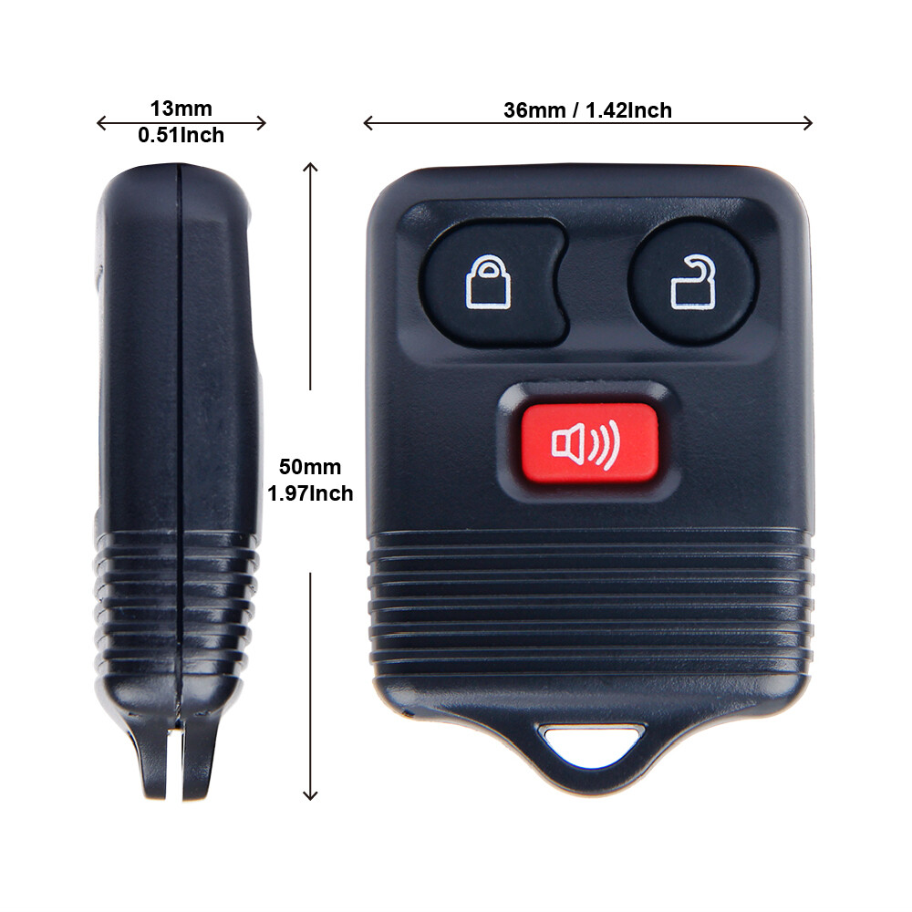 2 Replacement Keyless Entry Remote Control Car Key Fob Clicker Transmitter Alarm