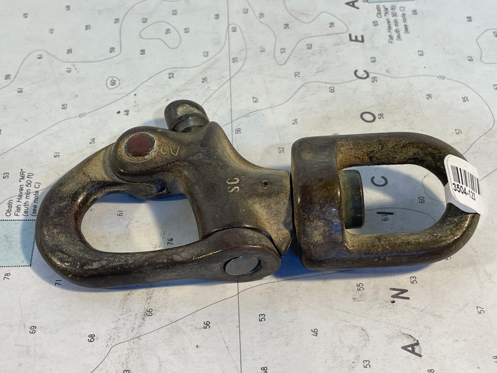 Bronze Snap Shackle With Swivel Shackle 4-3/4"
