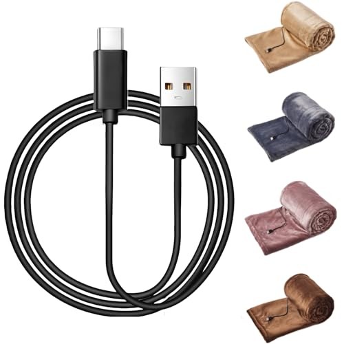 Electric Heated Blanket USB Cable, Includes only The USB Data Cable #3-5