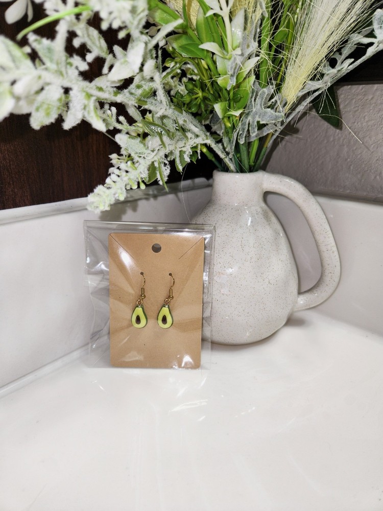 Handmade Avocado Earrings (Nickel Free)