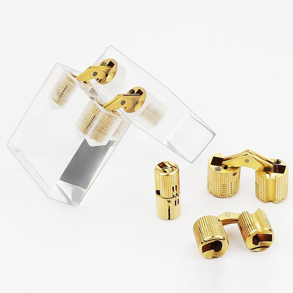 4Pcs Open Angle 180° 12mm Copper Invisible Hidden Hinges For Concealed Worktop d