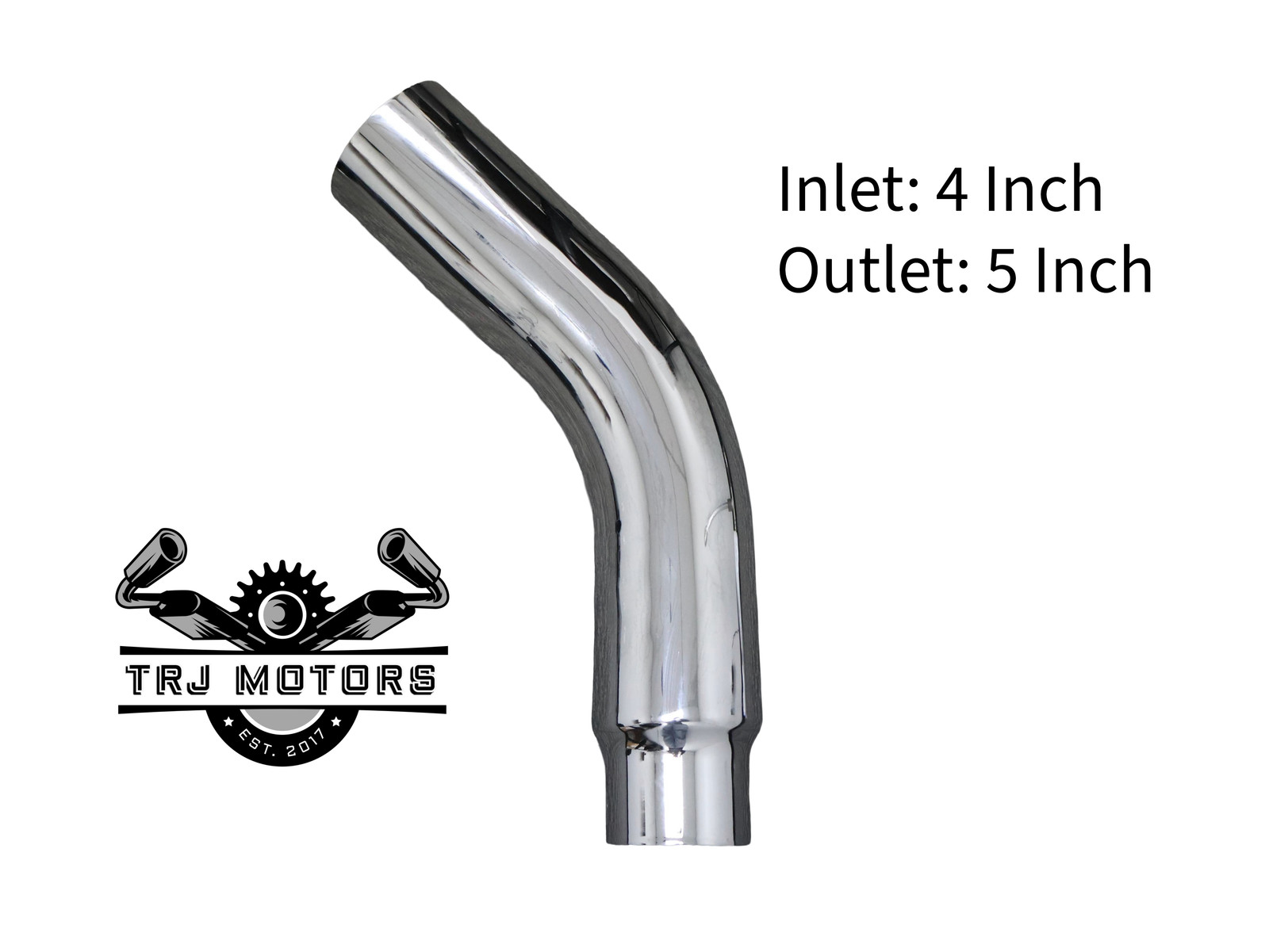 4" Inlet Diesel Exhaust Chrome Turndown Elbow Tip 23" Long - Various Outlets