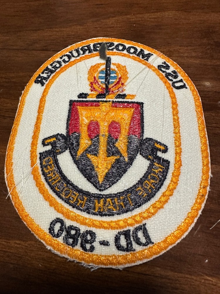 Vintage US Navy USS Moosbrugger DD-980 Ship Patch