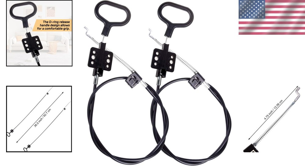 High-Quality Sofa Recliner Pull Cables, Durable 2-Pack - 36.5 Inch Total Length