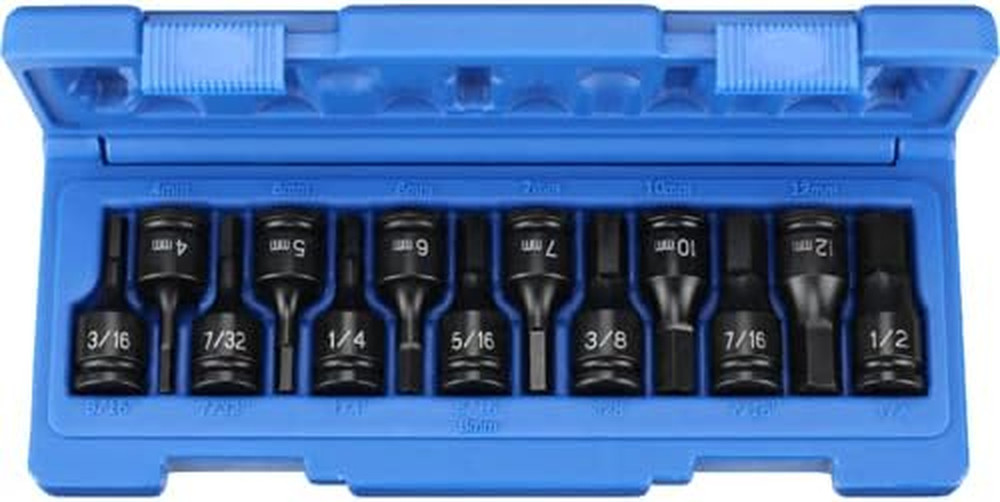 13-Pc 3/8" Drive Hex Driver Set - SAE & Metric Combo Tools