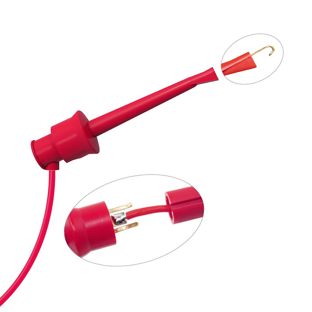 Multimeter Test Leads Set Stackable Banana Plug to Alligator Clip Mini Grabber