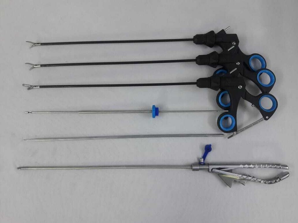 Laparoscopic Training Set Kit Grasper Needle Holder Forceps Instruments 6Pcs Set