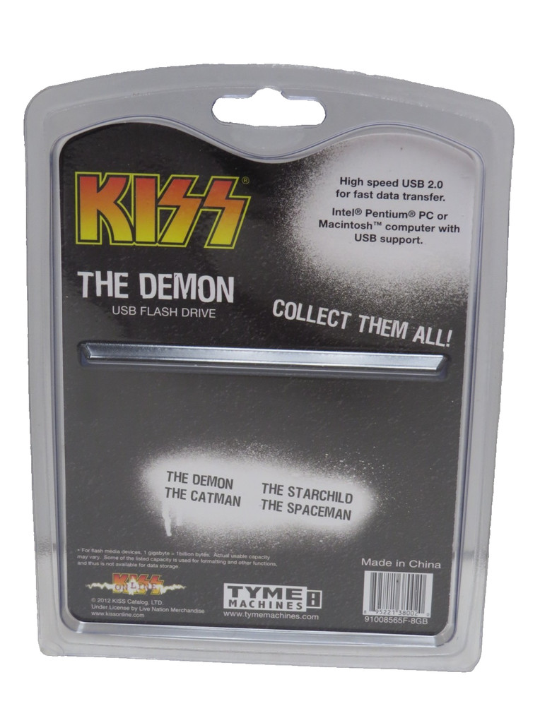 KISS FLASH DRIVE 8G COUNTER TOP DISPLAY BOX + COMPLETE SET OF 4