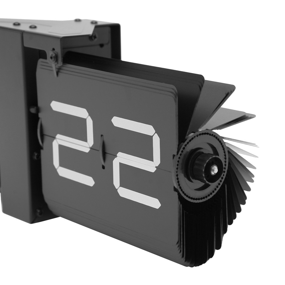 Flip Clock Wall Timer Retro Clock Analog Clock Office Decor Minimalist black