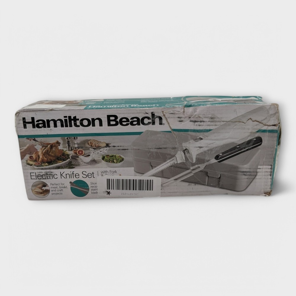 Hamilton Beach Electric Knife Set with Fork and Case (Untested)