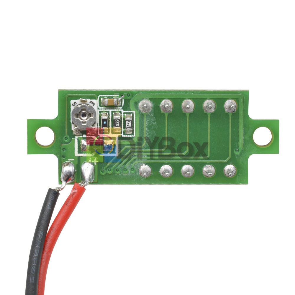 [10PCS] 0.28" Mini 2Wire Voltage Meter Red LED Panel 3-Digital Display Voltmeter
