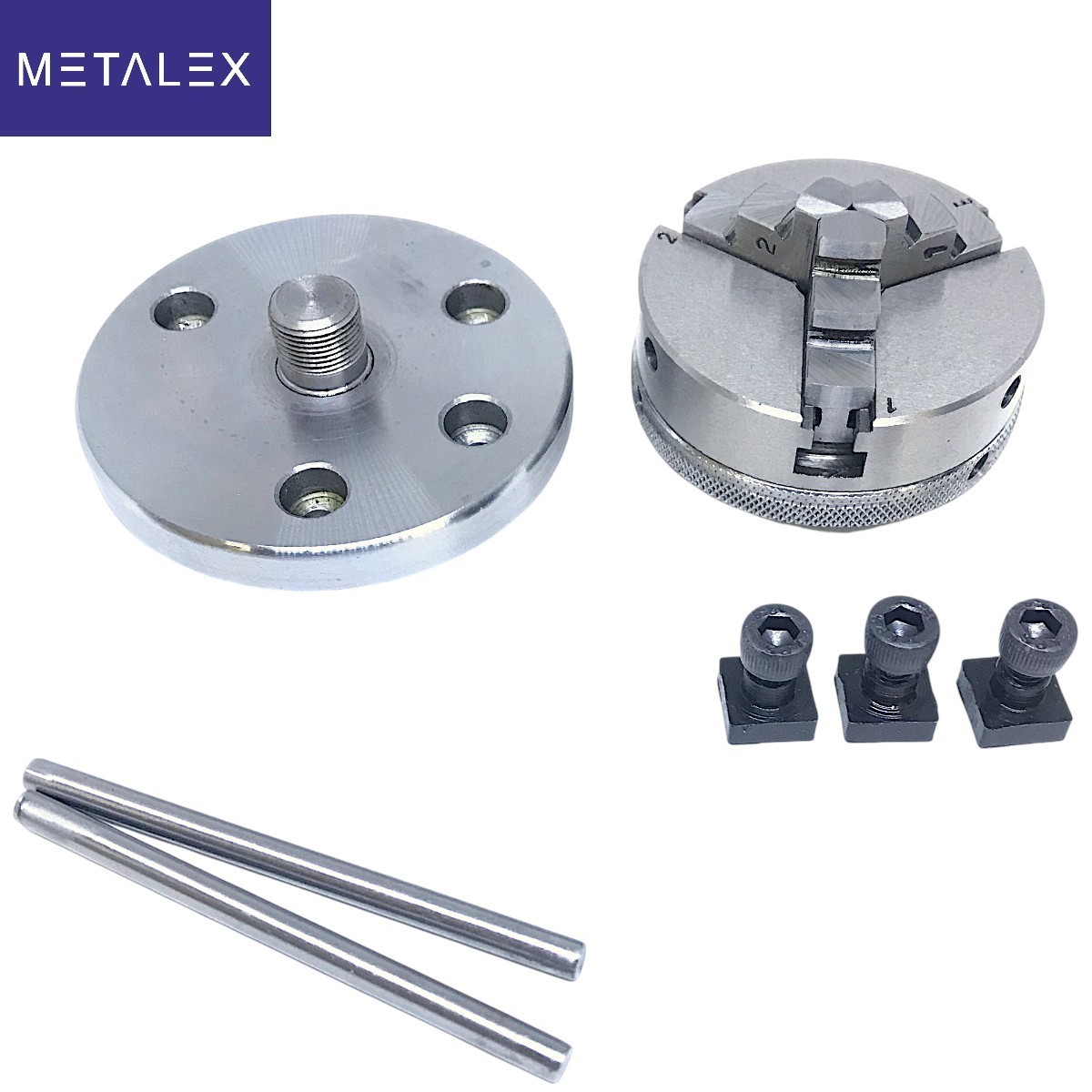 New Rotary Table Horizontal Vertical With 65mm 3 Jaw Lathe Chuck Backplate USA