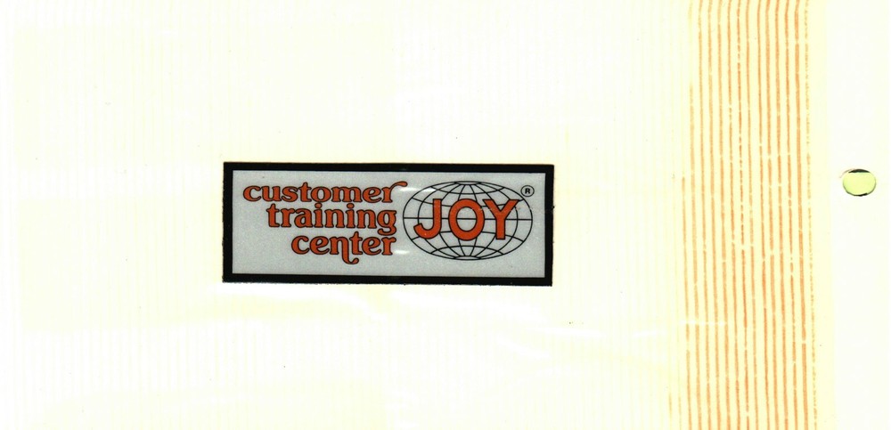 NICE CUSTOMER TRAINING CENTER JOY COAL MINING STICKER # 909