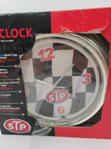 RARE Vintage STP Clock with neon