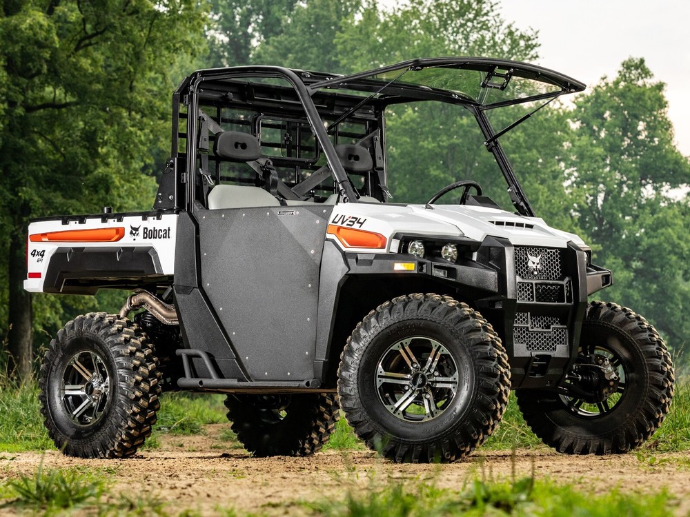 SuperATV Scratch Resistant Flip Windshield for Bobcat UV34 - 2019+