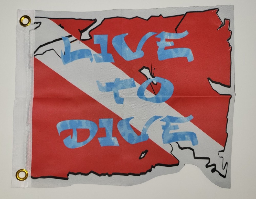 Live To Dive Dive Flag