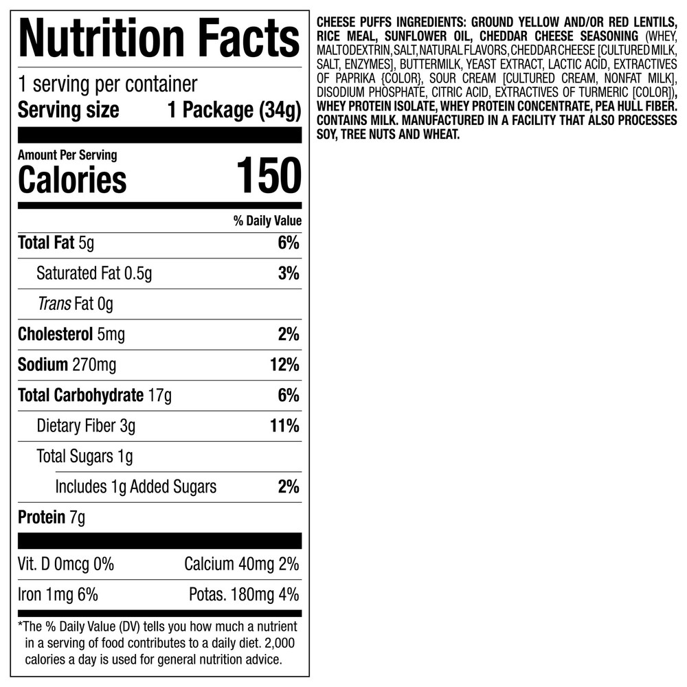 Nutrisystem Cheese Puffs Weight Loss Support 8 Count