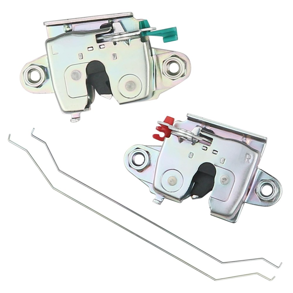 Osompar 1Pair Tailgate Latch Lock with Control Link 4 Pieces, Silver