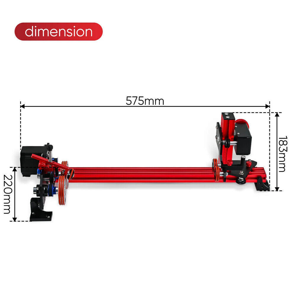 4 Wheel Lift Rotary Axis For CO2 Laser Engraver Cylinder Surface 360° Rotation