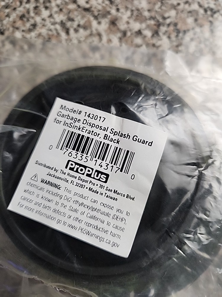 Proplus Garbage Disposal Splash Guard Black 143017 Plus Garbage Disposal Cover.