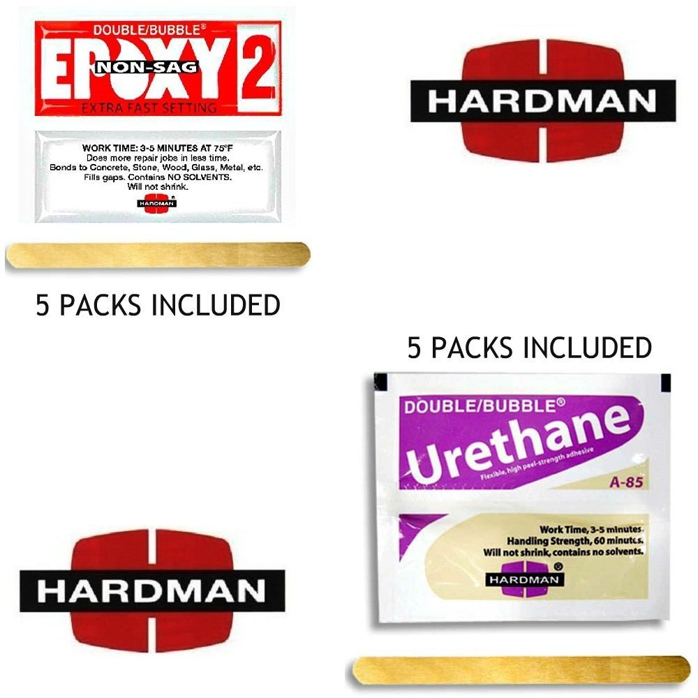Bubble Pack A85 + Red 2 NON Sag Hardman Epoxy Double 04008 + 04024 5 Each