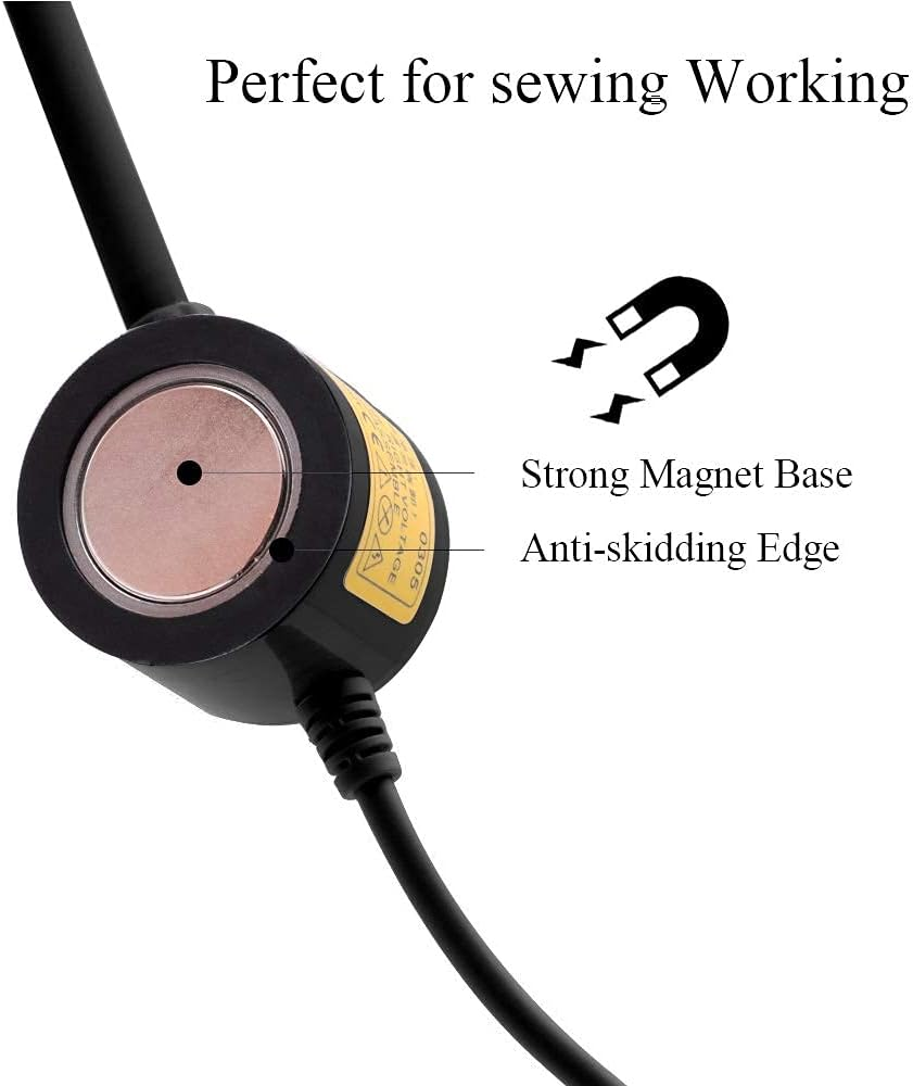 LED Sewing Machine Light 30 LED Magnetic Mount Drill Press Light with Flexible