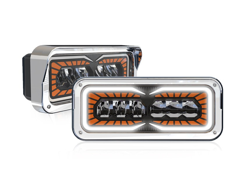 2 x Headlight LED Front Position Light DRL for PETERBILT KENWORTH FREIGHTLINER