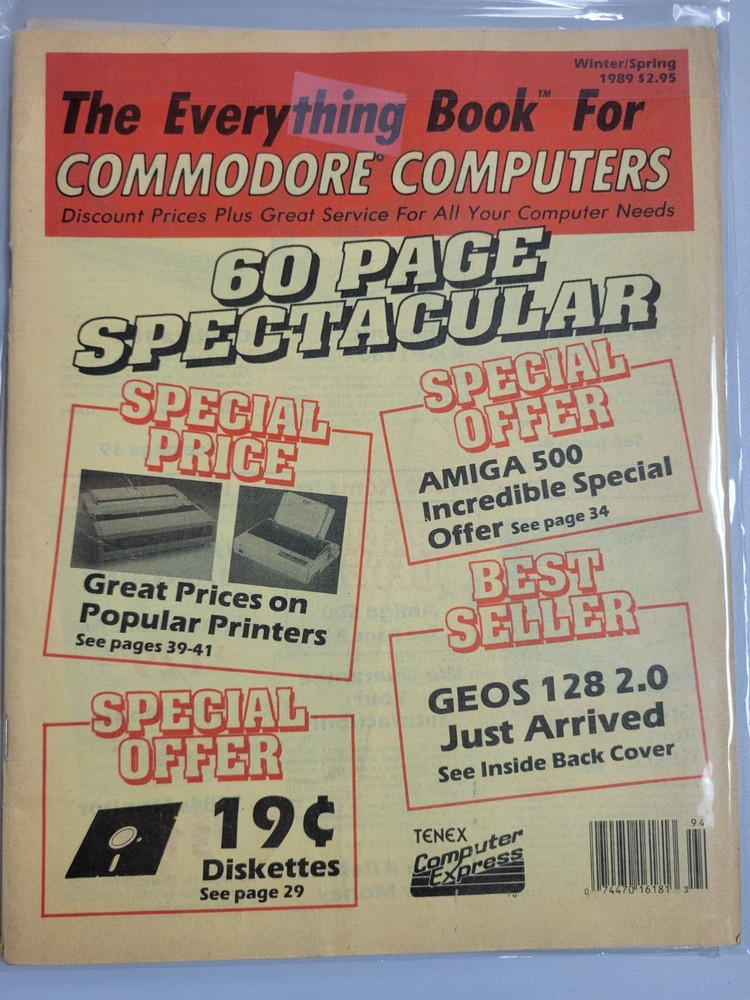 Everything Book for Commodore Computers (Winter Spring 1989) Pre-Owned Catalog