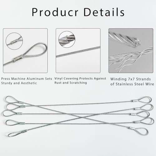 5 Pack Stainless Steel Luggage Lock Cables