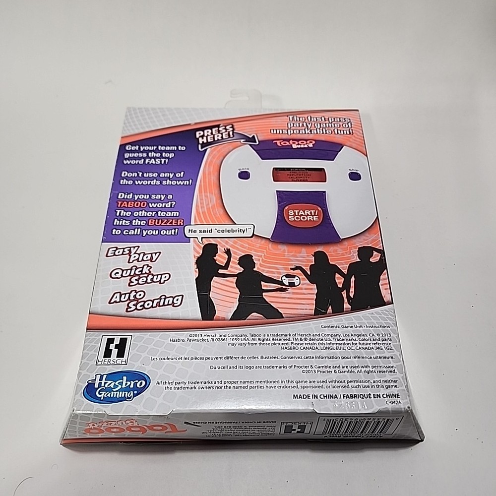 New Electronic Game Taboo Buzz’d Hasbro Gaming Pass & Party Fun Fast