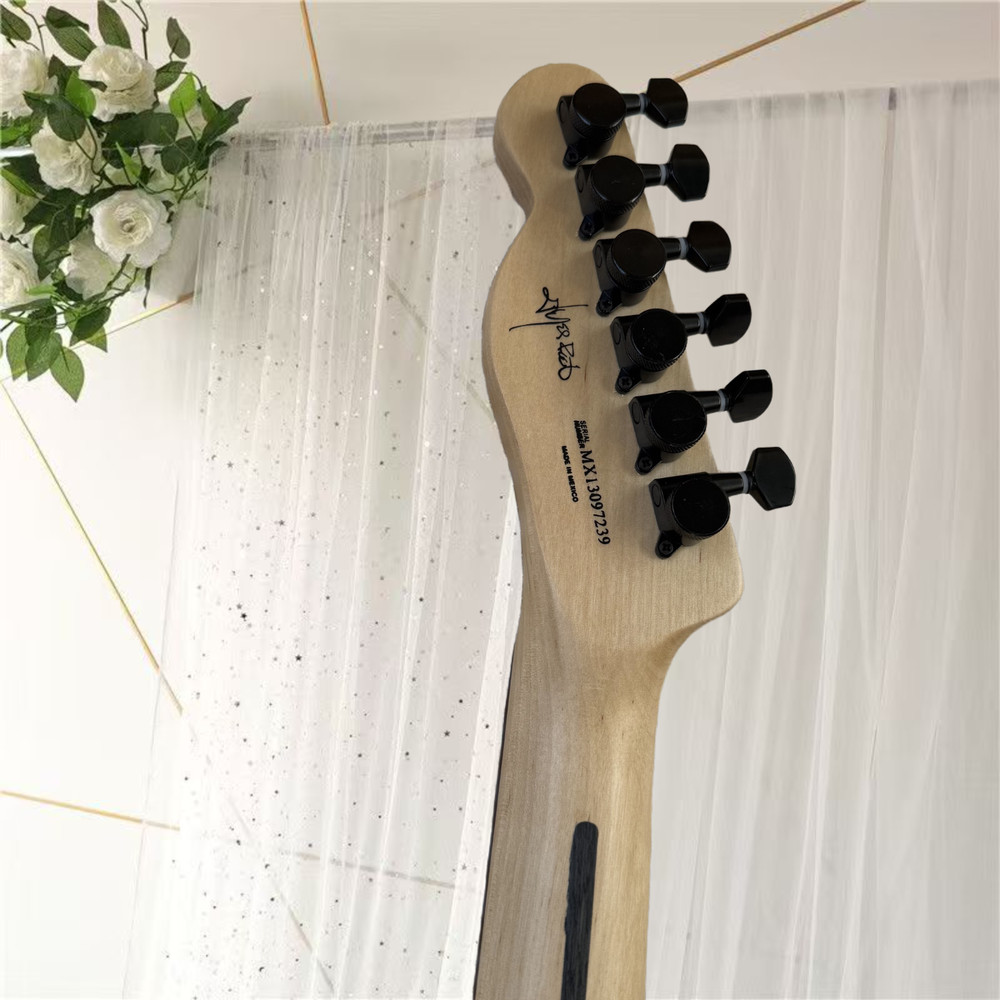 エレキギター、新品、色白黒2色、送料無料、空輸、高品質、音質優美、6弦