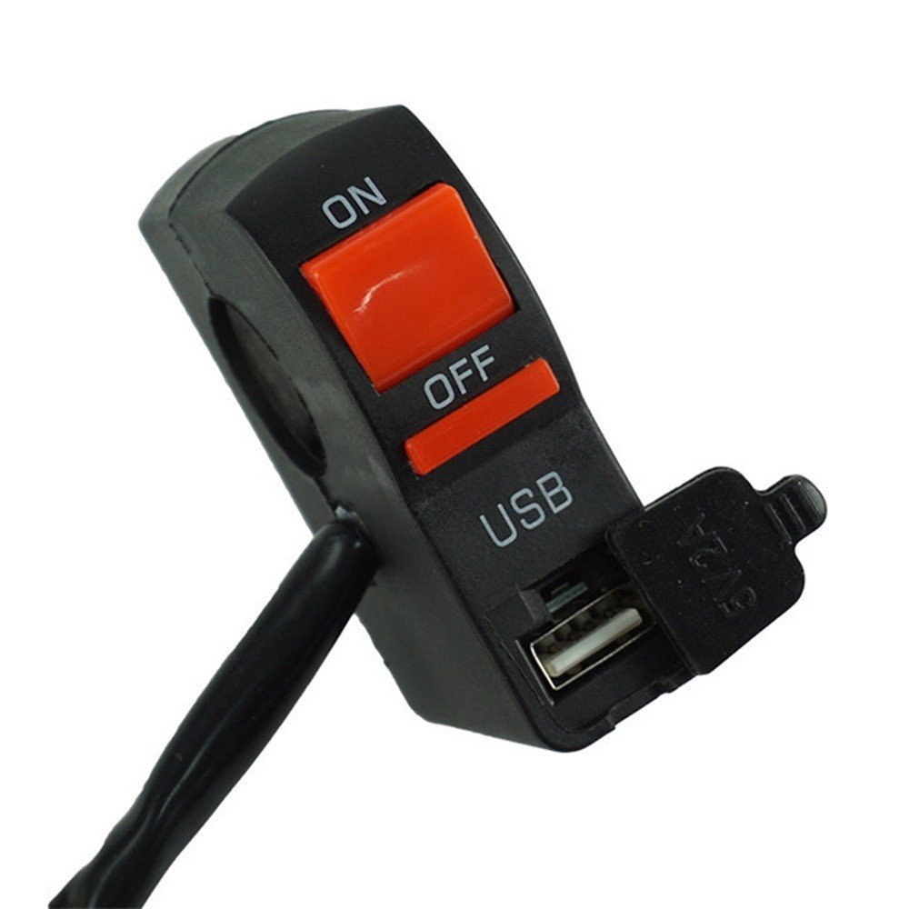 Convenient Motorcycle USB Charger with Built In Headlight Functionality
