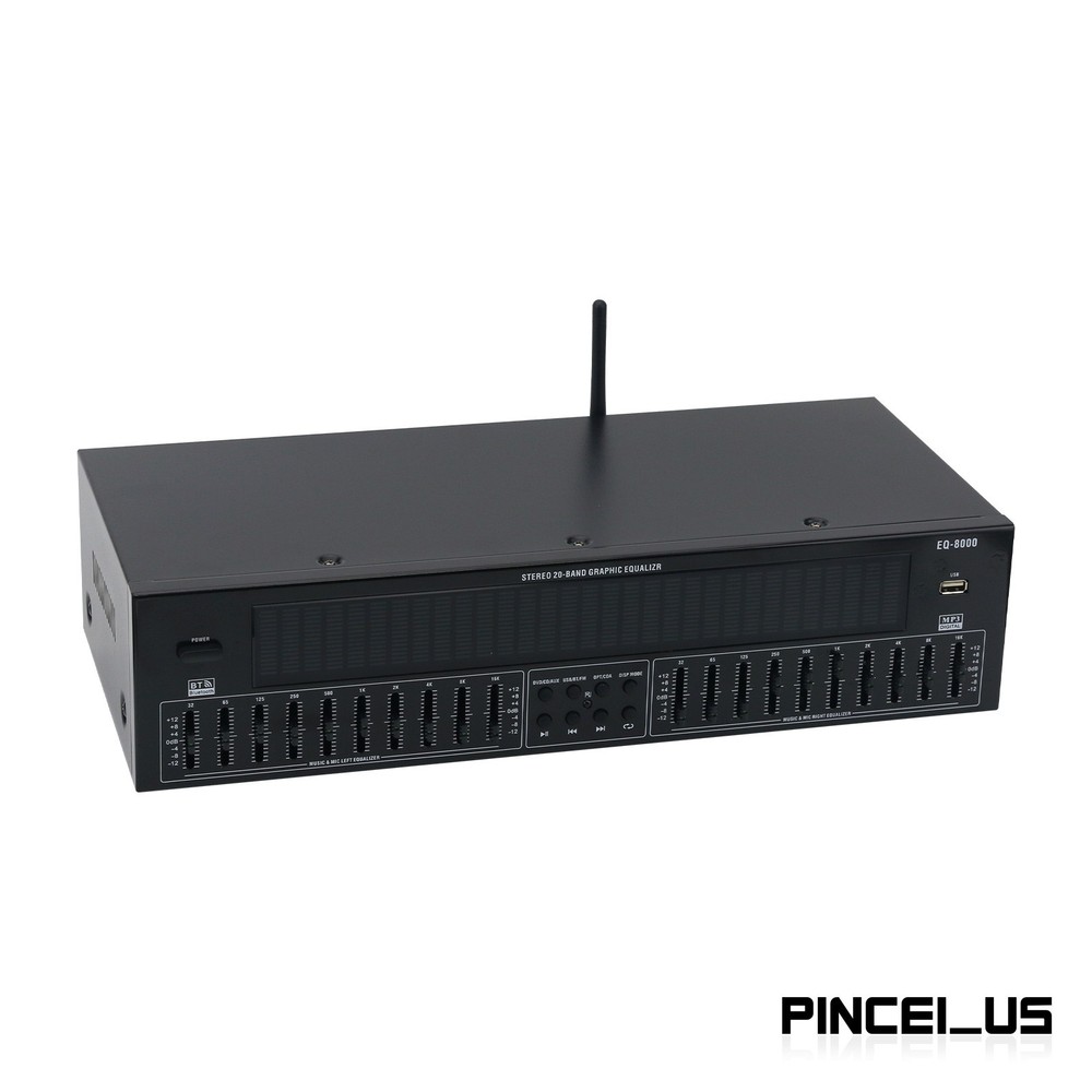 EQ8000 220V Green LED EQ Equalizer Bluetooth5.4 Digital Audio Decoder Processor
