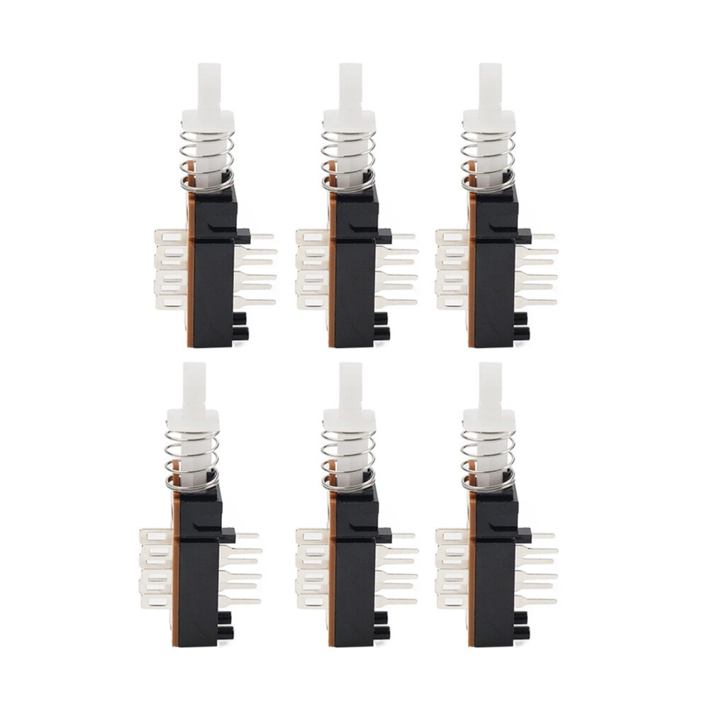 6pcs Momentary Push Button Switch DPDT 2 Pole 6 Pin 1 Position