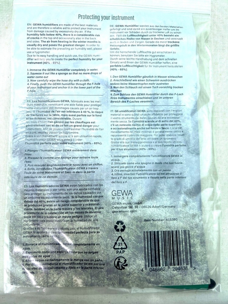 Gewa Cello Humidifier