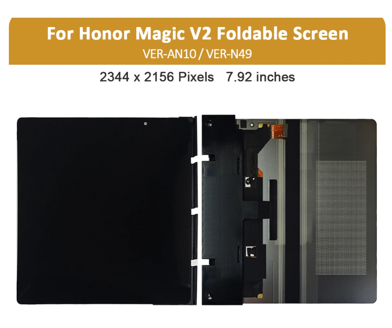 For Honor Magic V2 VER-AN10, VER-N49 Foldable LCD Display Touch Screen Digitizer