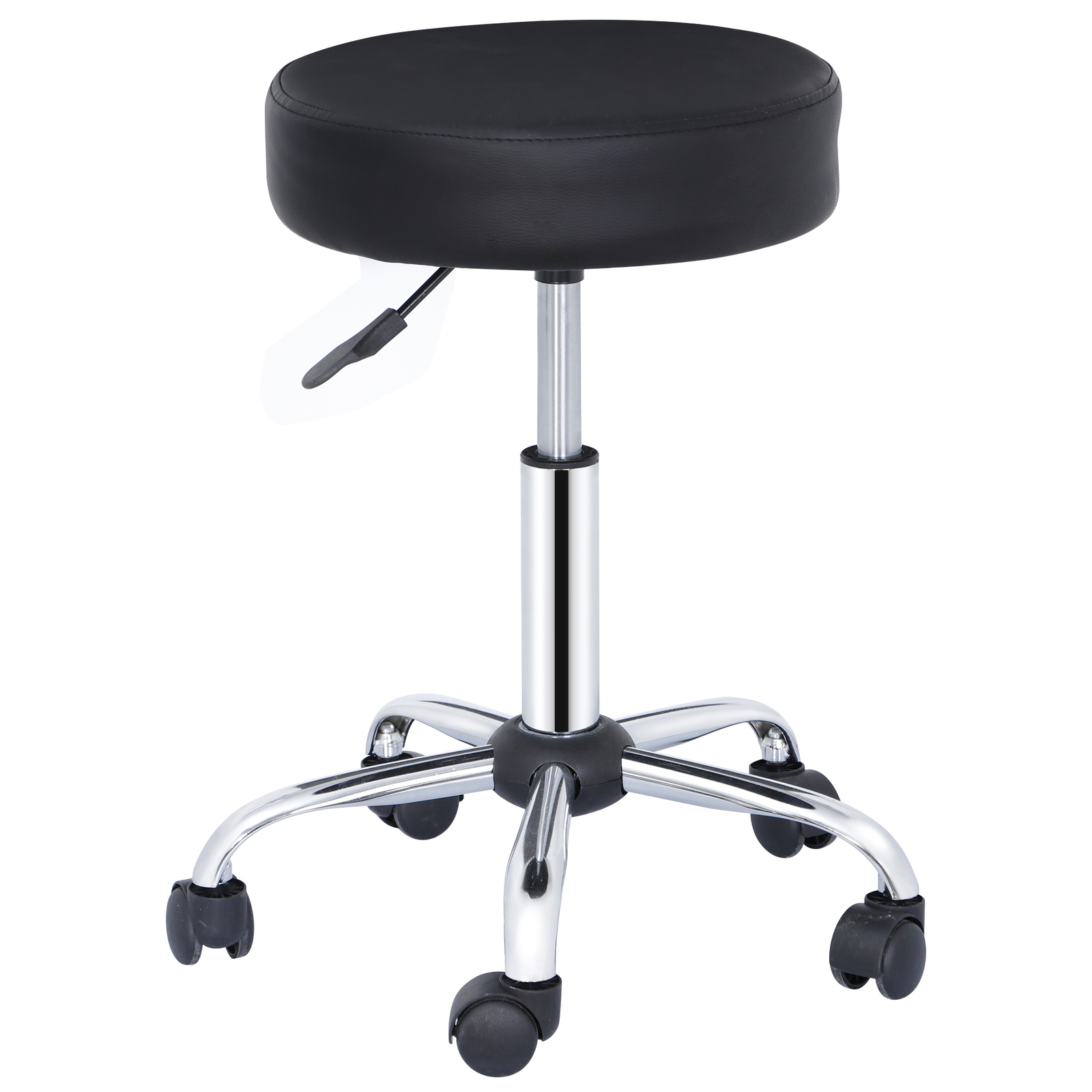 Hydraulic Rolling Stool Swivel Salon Chair Office Tattoo Adjustable Height Black