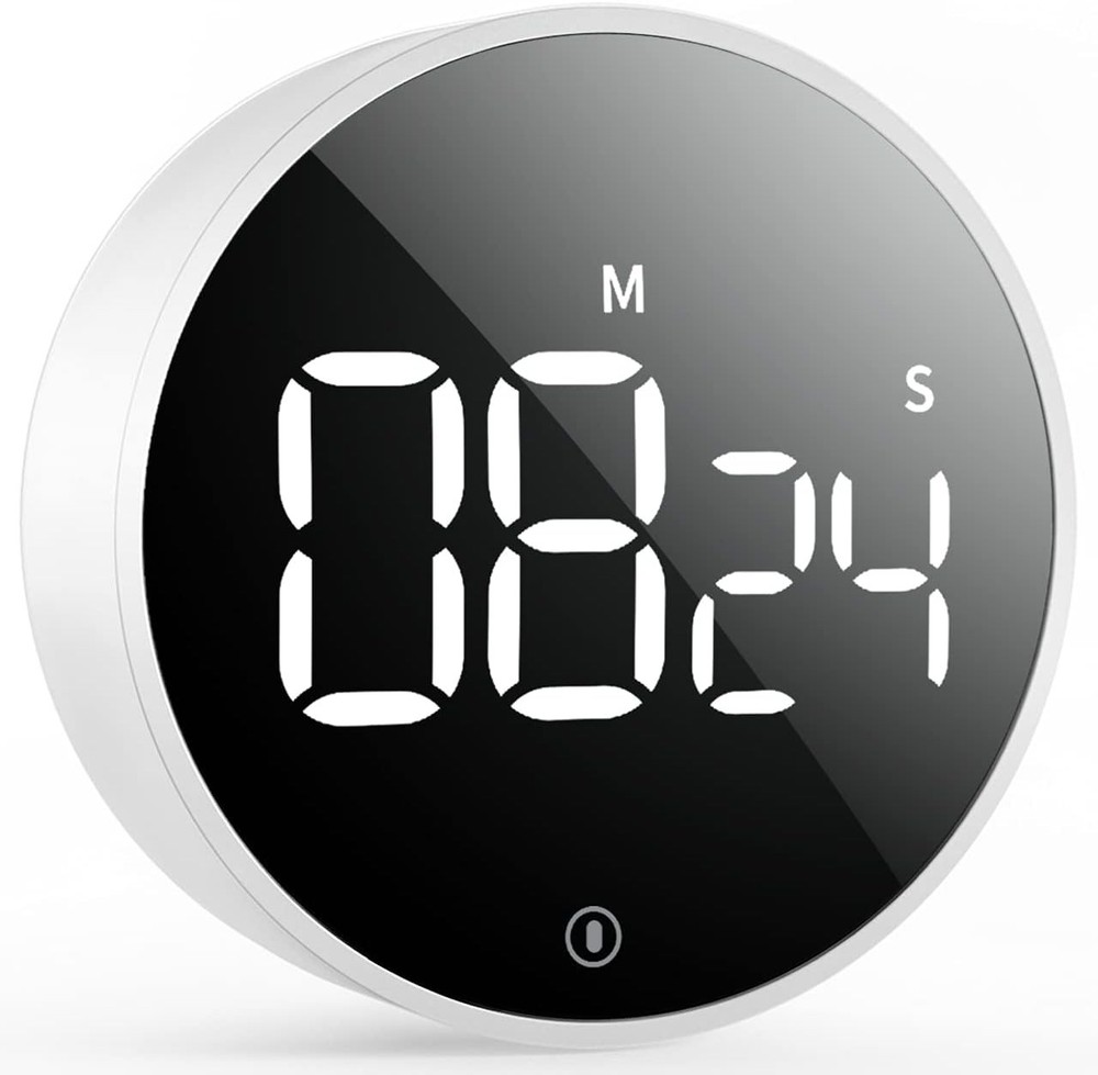 High-Quality Magnetic Kitchen Timer with Adjustable Alarms & Brightness Levels