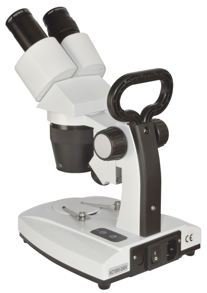 Binocular Stereo Microscope 20–80x with 2x–4x Objective Dual LED
