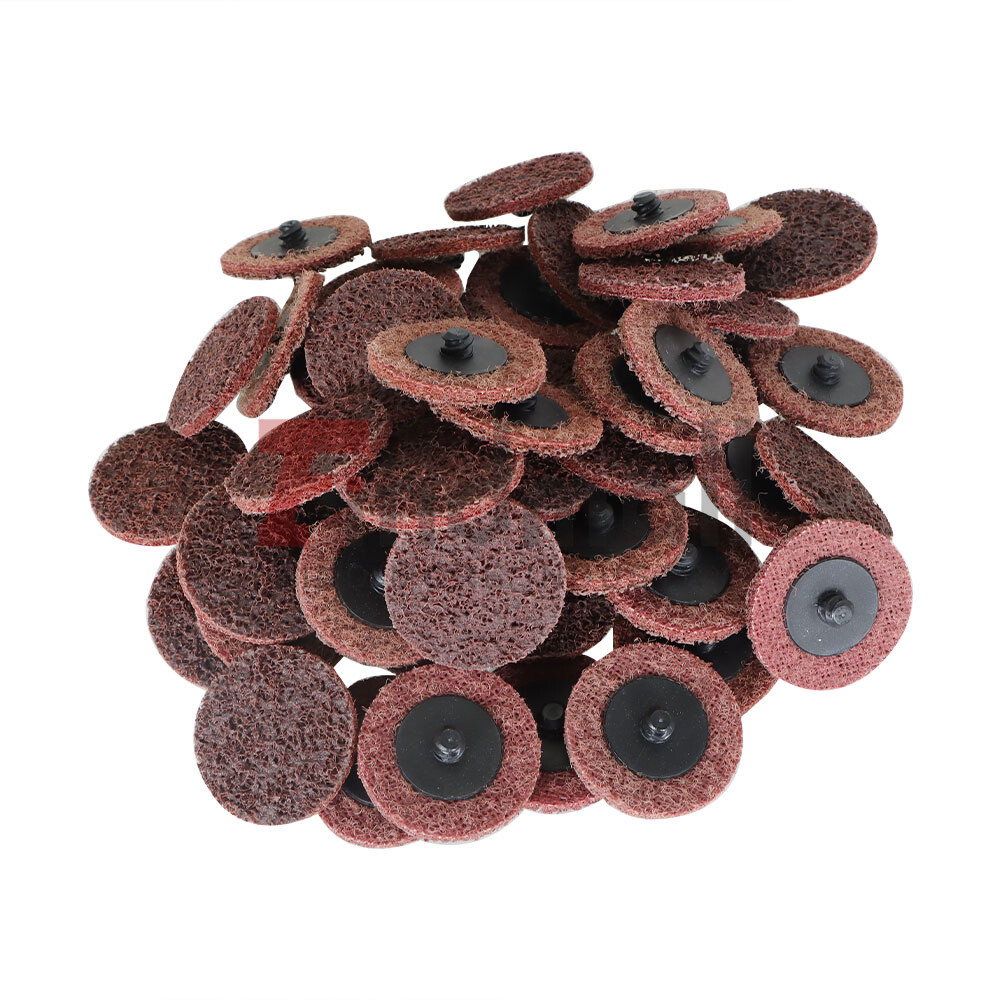 50 Pcs 2" Medium Surface Conditioning Discs Roll Lock Die Grinder Sanding Pads