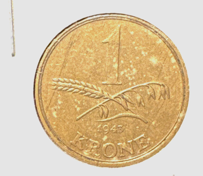Denmark 1943 krone KM 835 XF