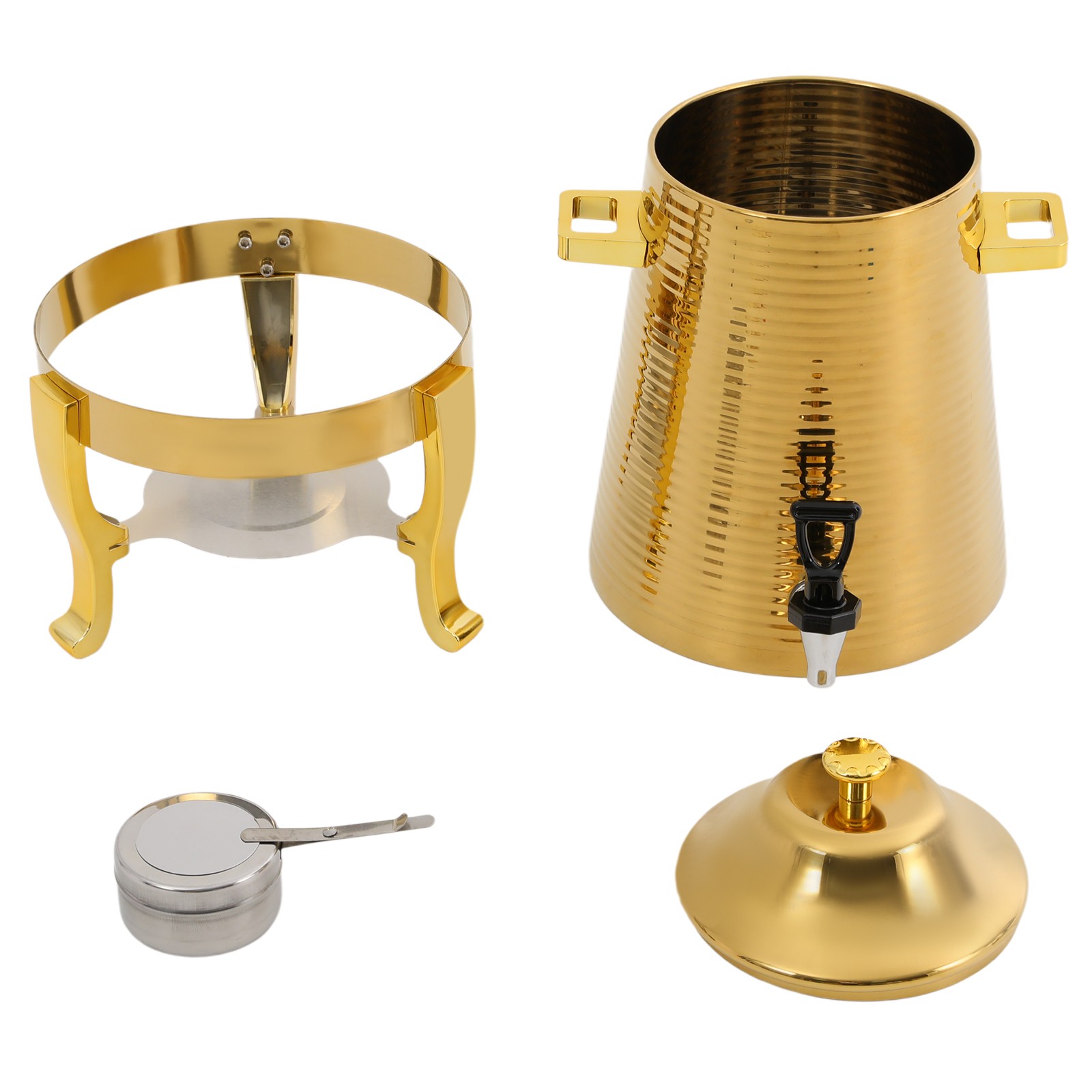 13L Beverage Dispenser Hot Drink Dispensing Container with Stand Stainless Steel