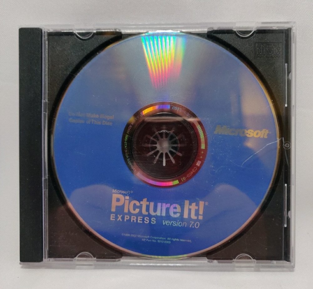 PICTURE IT EXPRESS VERSION 7 MICROSOFT SOFTWARE CD-ROM Disc Only