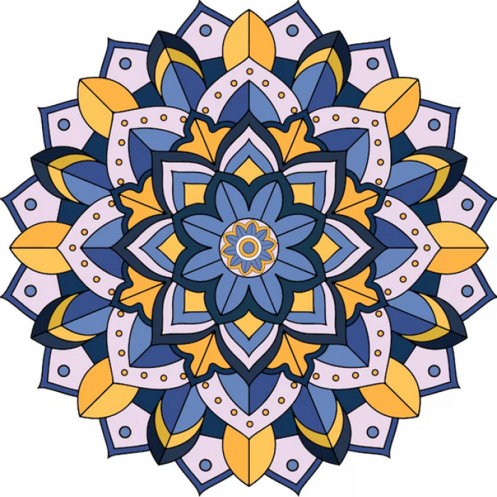 30 Custom Navy Leaf Mandala Art Personalized Address Labels