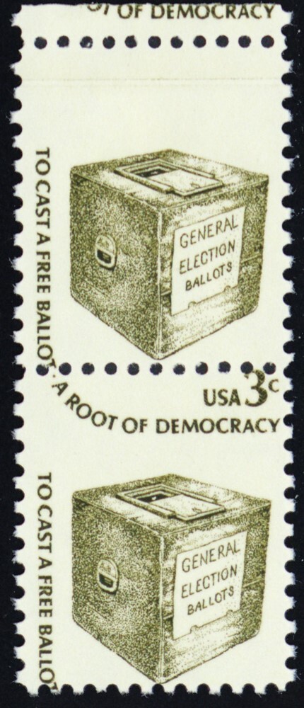 1584, MNH 3¢ Large Misperforation Shift Error Pair Very Dramatic! - Stuart Katz