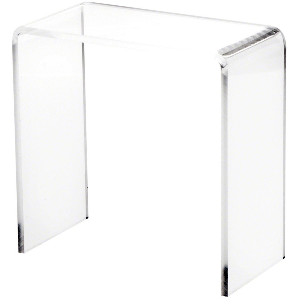 Plymor Clear Acrylic Vertical Rectangular Display Riser, 7" H x 7" W x 3.5" D