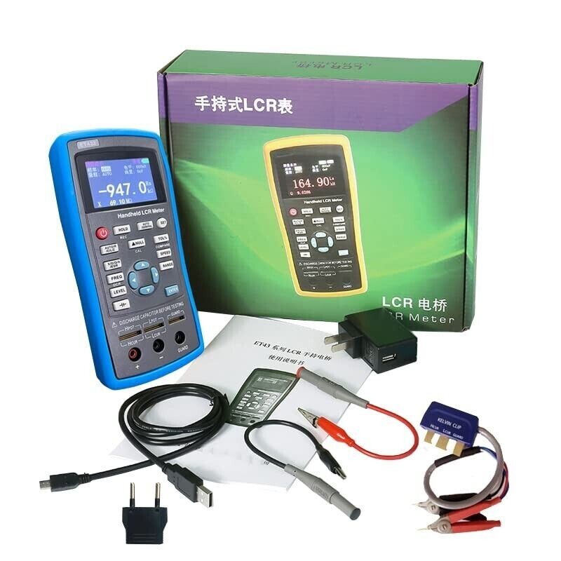 Handheld LCR Meter with Electrolytic Capacitance Function Accuracy 0.3%
