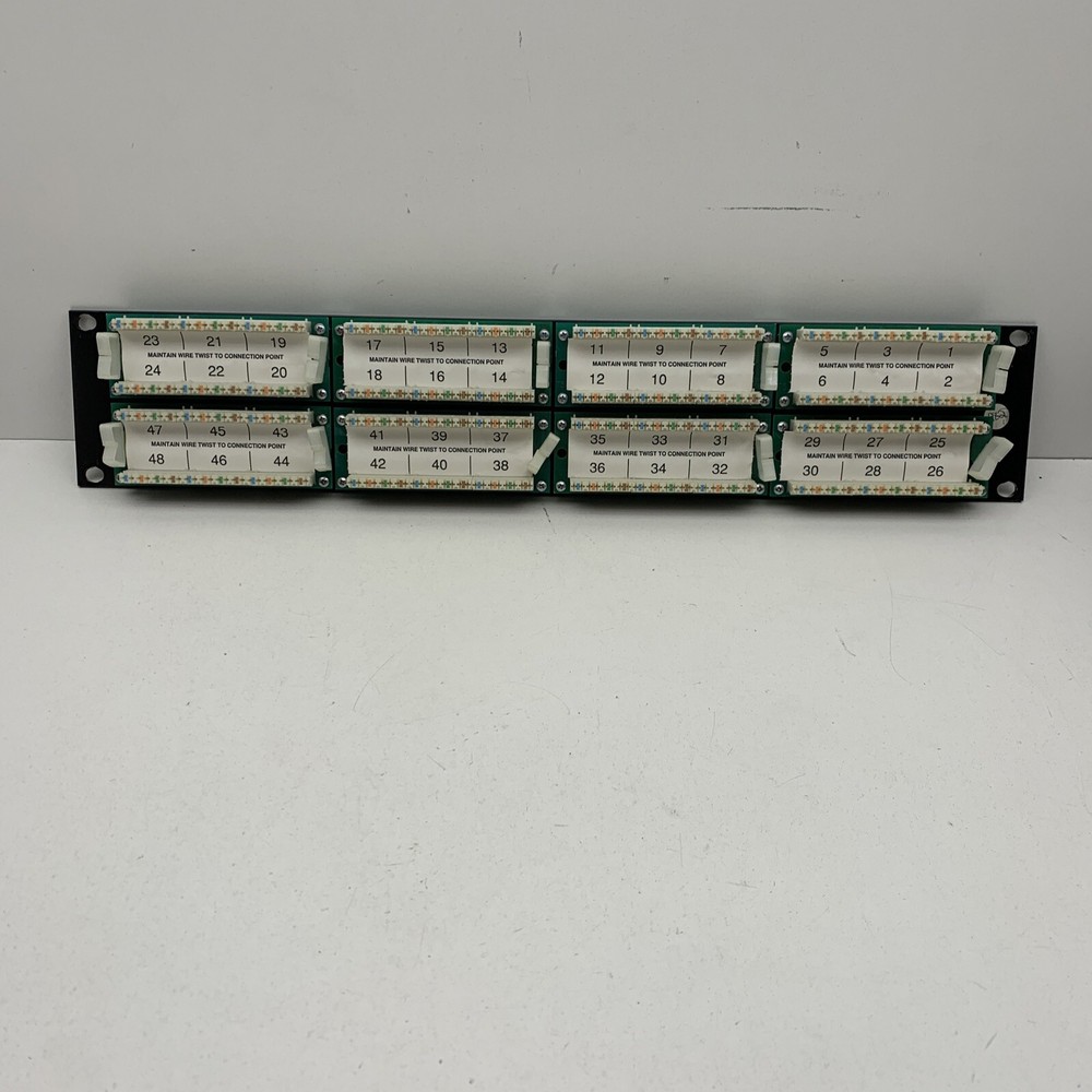 Lucent 1100CAT5-PS Modular Jack Patch Panel CAT5 RJ45 Ethernet 48-Port