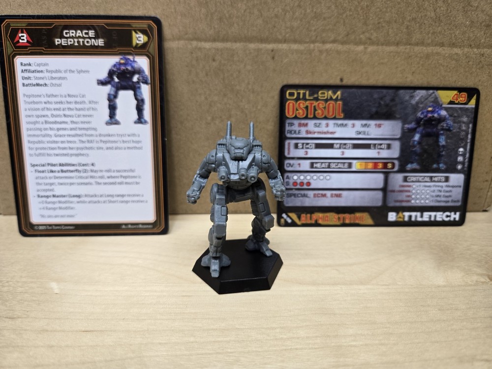 BattleTech Ostsol Mech from the Illician Lancers Command Lance Mechwarrior