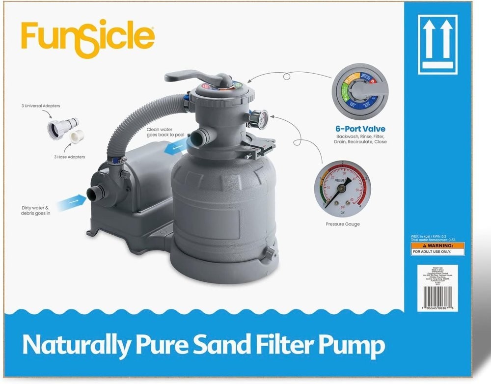Funsicle 10" Sand Filter Pump’s for Above Ground Pools